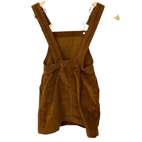 Crewcuts Girls Size 4 Corduroy Skirt Romper Pockets Gold Orange Adjustable New - Picture 3 of 7